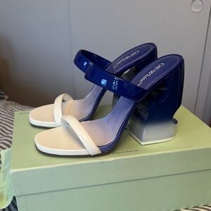 Off-White Shade Meteor Block Mule Sandal, Size 40